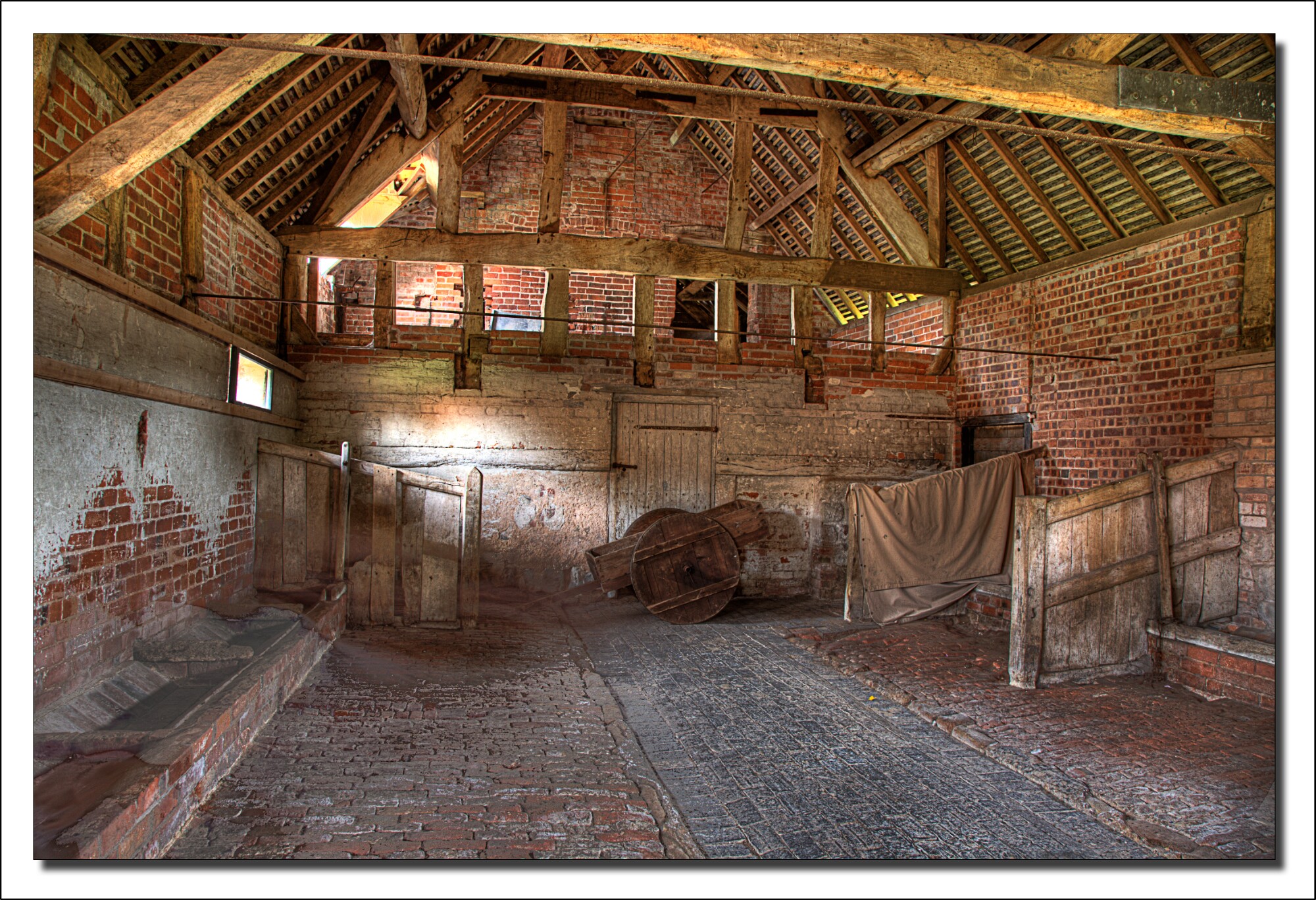 IMG_0652 5D_0 5D_1 5D_tonemapped copy.jpg - Inside a barn at Boscobell house.